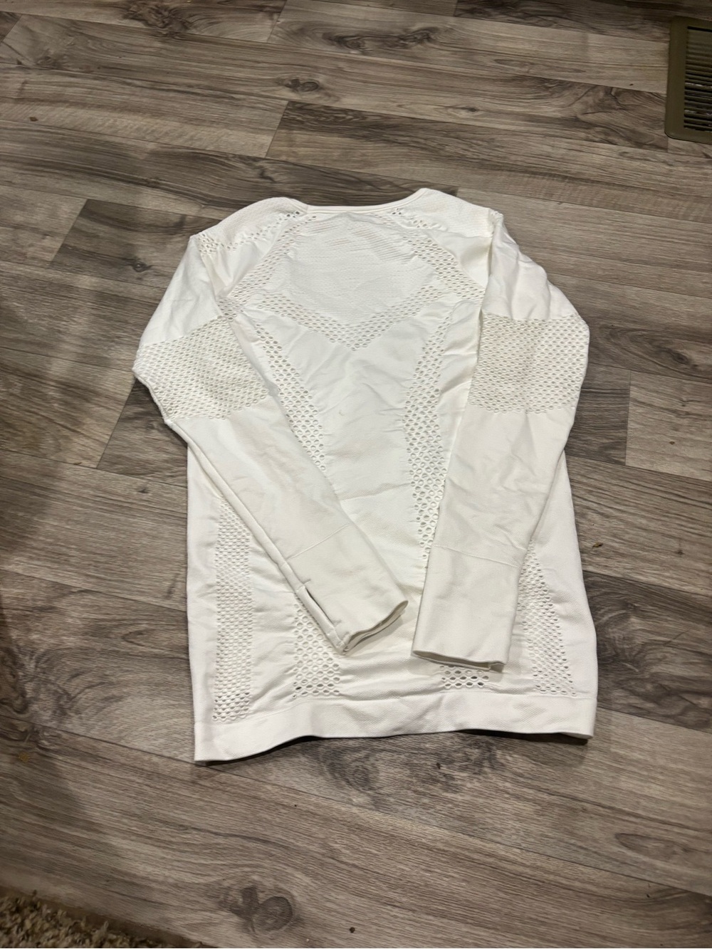 Athleta White Open-Knit Crewneck Sweatshirt - Picture 9 of 10